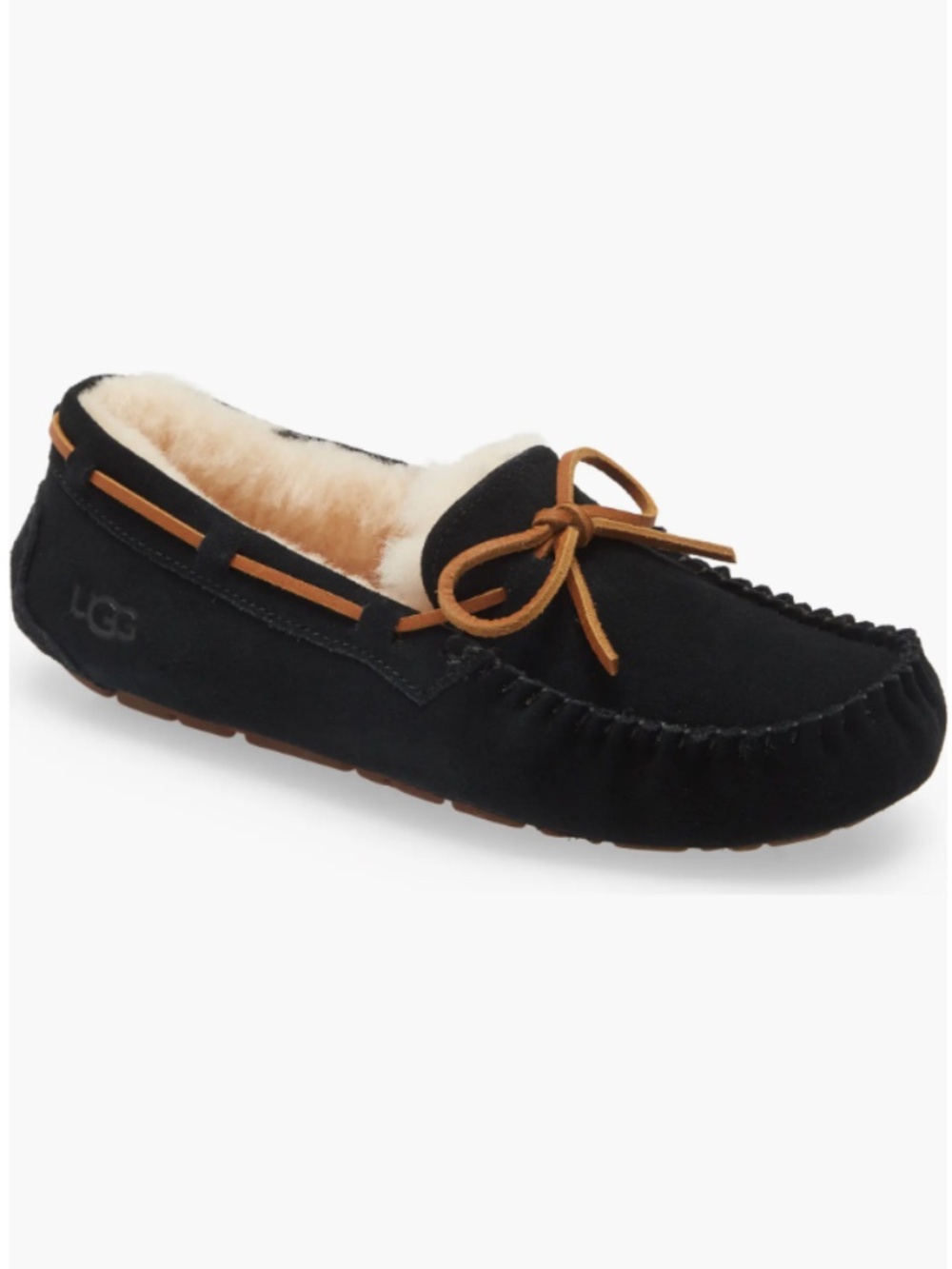 UGG Dakota Slippers Black Women's Size 6 Brand New Moccasin